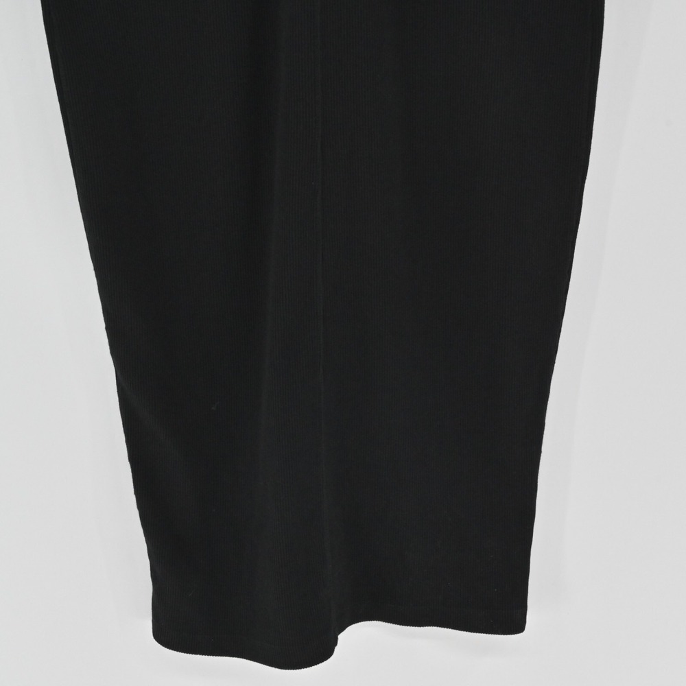 ALLSAINTS Alicia Midi Dress Size 10 Black Goth Sleeveless Ribbed Zip Front Chic‎ - Picture 11 of 11